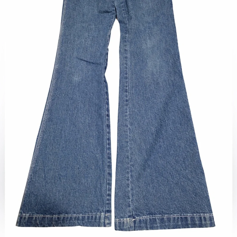 Vintage Levi’s Denim Overalls | Wide Leg / flare Blue Jean Dungarees - Picture 3 of 9